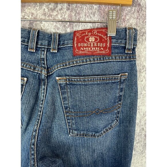 Lucky Brand Jeans Dungarees Blue Mid Rise Flare Regular Length 8/29 Western Y2K - Picture 9 of 12